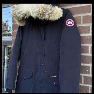 Canada Goose Women's Navy Jacket with Fur Hood